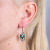 Sugar Skull Blue Diamond Earrings