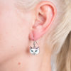 White Cat Earrings