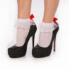 White Lace Red Bow Bobby Socks - Image 5