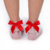 White Lace Red Bow Bobby Socks - Image 2