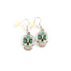 Sugar Skull Blue Diamond Earrings - Image 2