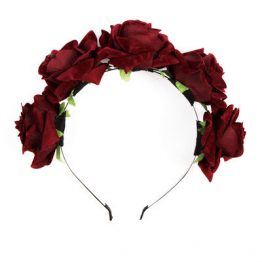 Dark Red Rose Headband - Cybershop Australia