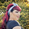 Light Blue Bandana Bow Hair Tie