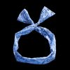 Light Blue Bandana Bow Hair Tie - Image 2