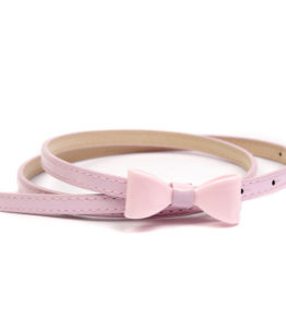 Thin Pink Bow Belt