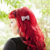 Pink & Blue Tartan Bow Clip