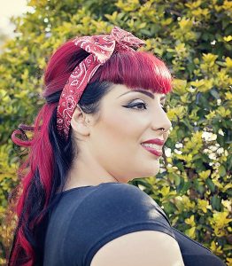 Red Bandana Bow Hair Tie