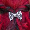 White Bandana Bow Clip