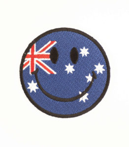 Australia Flag Smiley Face Patch