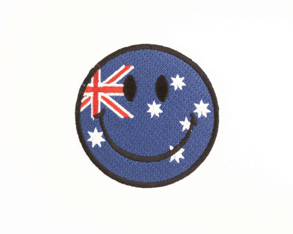 Australia Flag Smiley Face Patch