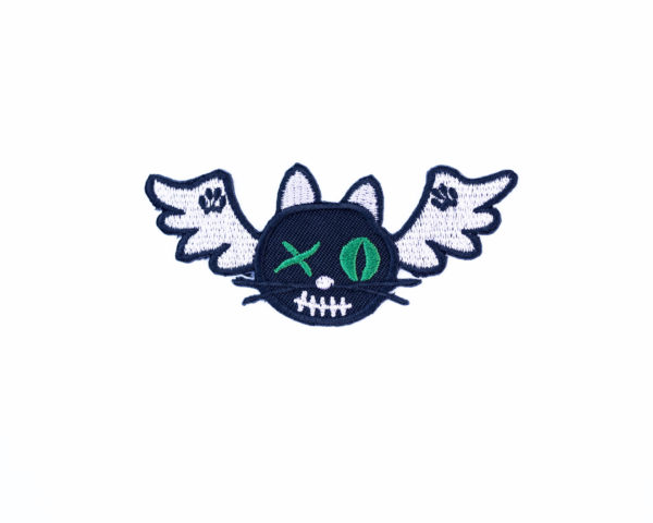 Black Cat with Wings Patch