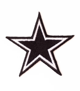 White Stripe Star Patch