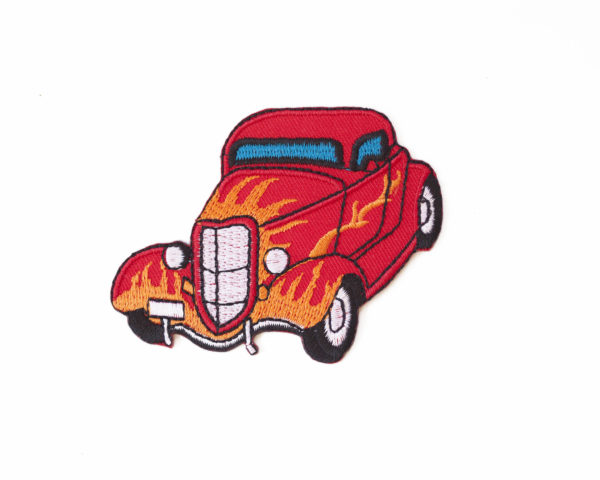 Flaming Red Classic Car Patch