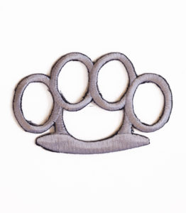 Silver Knuckle Duster Patch