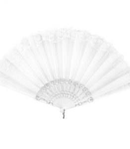 White and Gold Hand Fan