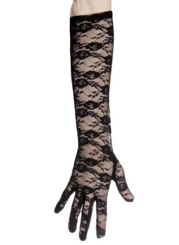 Long Black Lace Gloves