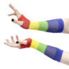 Rainbow Fishnet Gloves - Image 2