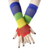 Rainbow Fishnet Gloves
