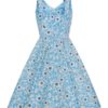 Hell Bunny Daphne 50's Dress - Sky Blue - Image 7