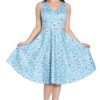 Hell Bunny Daphne 50's Dress - Sky Blue