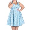Hell Bunny Daphne 50's Dress - Sky Blue - Image 4