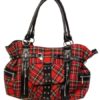 Red Tartan Handcuff Handbag