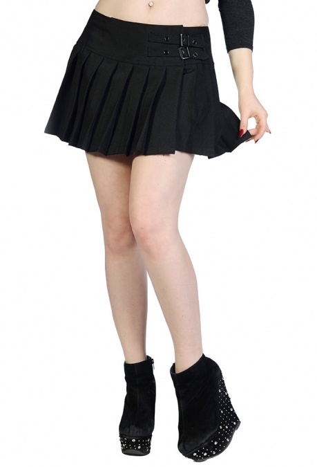 Banned Apparel - Plain Black Mini Skirt