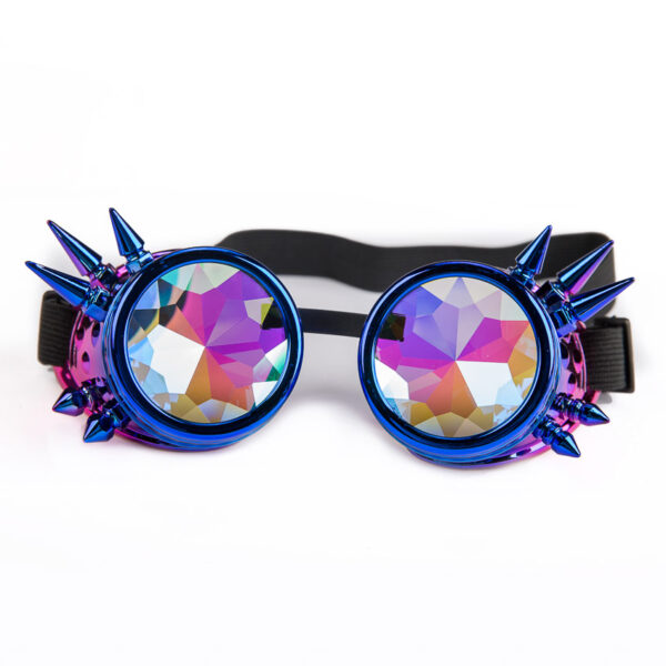 Spike Kaleidoscope Goggles- Chrome Blue/Pink