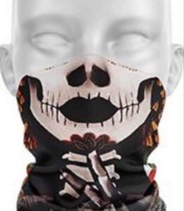 Black Goth Stitches Face Protection Tube Scarves