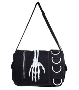 Skeleton Hand Messenger Bag