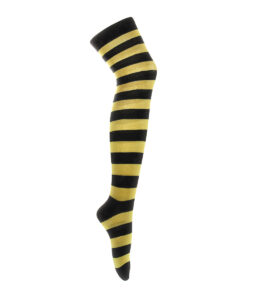 Black and Yellow Stripe Over the Knee Socks