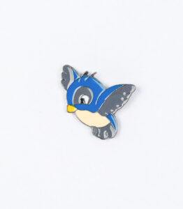 Blue and Grey Bird Pin