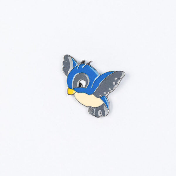 Blue and Grey Bird Pin