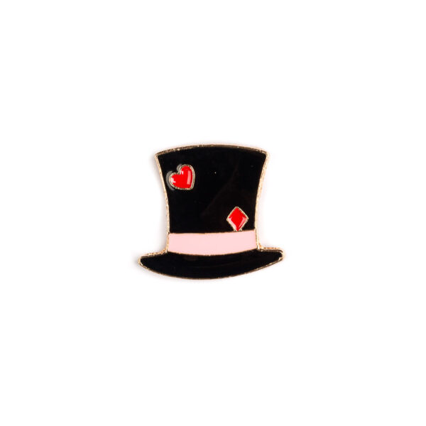 Hearts and Diamonds Top Hat Pin