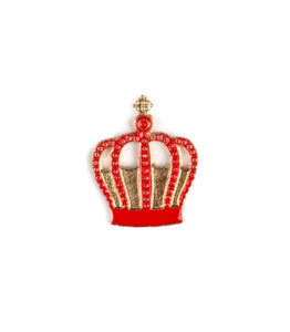 Large Red Crown Pin