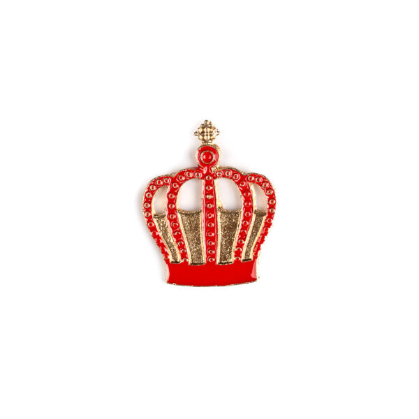 Large Red Crown Pin