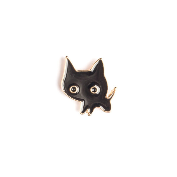 Weird Black Cat Pin