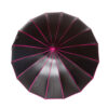 Black with Hot Pink Trim Pagoda Parasol