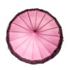 Pink with Black Lace Trim Pagoda Parasol