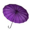 Purple with White Lace Trim Pagoda Parasol