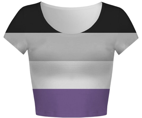 Pride Asexual Flag Crop Top