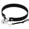 Black Choker with Heart Lock