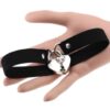 Black Choker with Heart Lock - Image 2