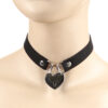 Black Choker with Heart Lock