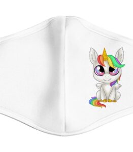 Face Mask - Kids/Rainbow Hair Unicorn