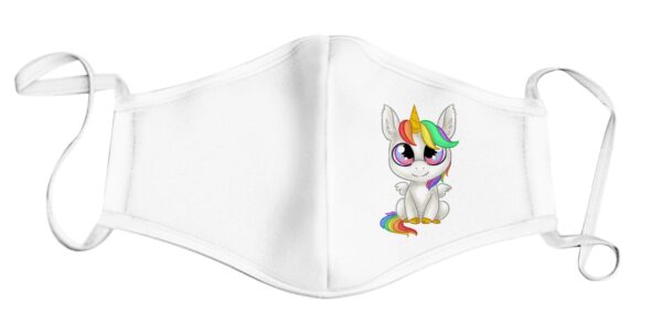 Face Mask - Kids/Rainbow Hair Unicorn