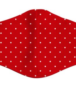 Red and White Poker Dot Face Mask