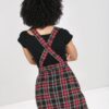 Hell Bunny Clash Pinafore Dress - Black/Red - Image 3
