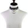 Black Choker with 3 Rings and Spikes - Image 2