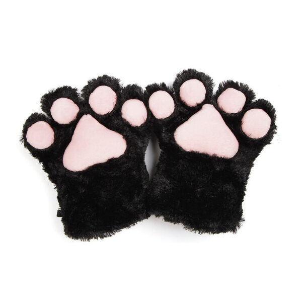 Paw Gloves - Black/Pink